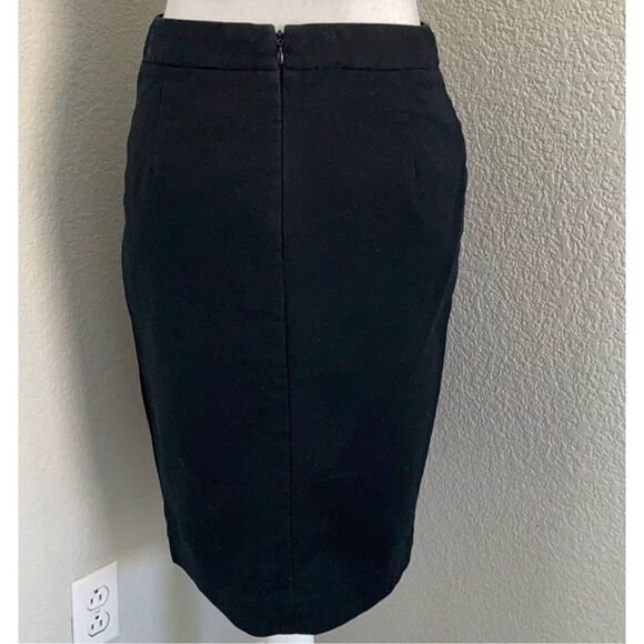 Worthington Black Pencil Skirt With Snap Button Detail Size 4 - Picture 3 of 11